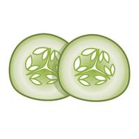 Cucumber icon in color. Food spa masking vector