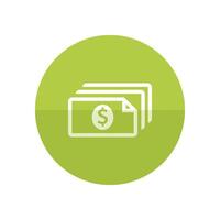 Money icon in flat color circle style. Finance wealth banking vector