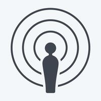 Icon Podcast. related to Podcast symbol. glyph style. simple design editable. simple illustration vector