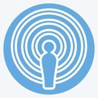 Icon Podcast. related to Podcast symbol. blue eyes style. simple design editable. simple illustration vector
