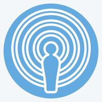 Icon Podcast. related to Podcast symbol. blue eyes style. simple design editable. simple illustration vector