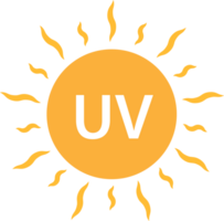 UV radiation icon solar ultraviolet light symbol for graphic design, logo, web site, social media, mobile app, ui illustration. png