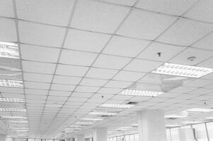 fluorescent lamp on the modern ceiling photo