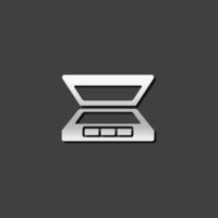 Scanner icon in flat style color. Electronic business document vector