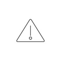 Warning sign icon in thin outline style vector