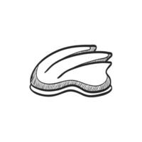 Hand drawn sketch icon bicycle helmet vector