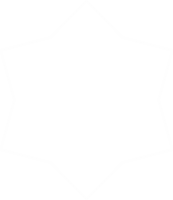 Frame star shape white color minimal png