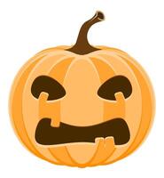 horrible pumpkin halloween stock vector illustration isolated on white background