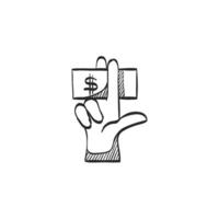 Hand drawn sketch icon service tip vector