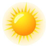 Weather forecast sunny icon in color. Meteorology overcast vector