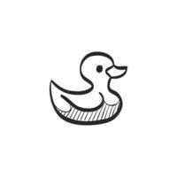 Hand drawn sketch icon rubber duck vector