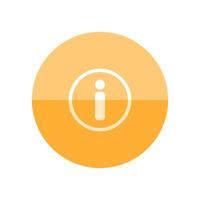 Info sign icon in flat color circle style. Website internet information help question vector