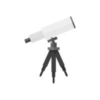 Telescope icon in flat color style. Space, stars constellation vector