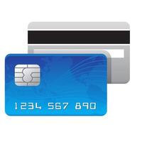 Credit card icon in color. Money buying shopping vector