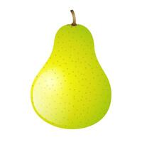 Pear icon in color. Food fruit vitamin healthy vector