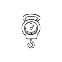 Hand drawn sketch icon fishing scale vector