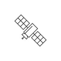 Satellite receiver icon in thin outline style vector