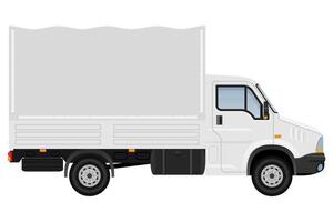 small truck van lorry for transportation of cargo goods stock vector illustration isolated on white background