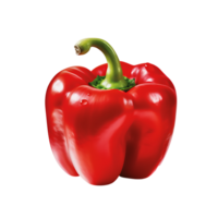 AI generated Sweet red pepper fruit icon isolated transparent background png