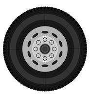 bus or truck wheel stock vector illustration isolated on white background