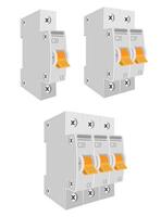 automatic electrical switches circuit breaker stock vector illustration isolated on white background