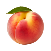 AI generated Peach fruit icon isolated transparent background png