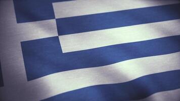 un animation de le drapeau de Grèce. drapeau de Grèce agitant video