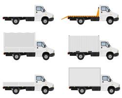 small truck van lorry for transportation of cargo goods stock vector illustration isolated on white background