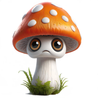 AI generated Mushroom cartoon illustration png