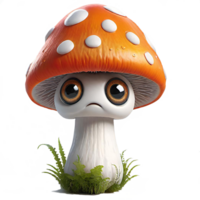 ai généré champignon dessin animé illustration png