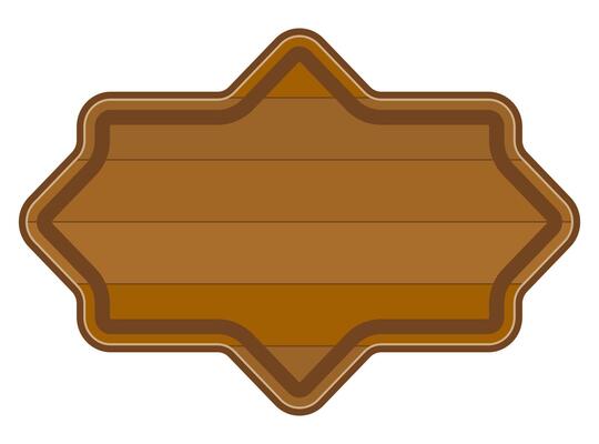 wooden board made of wood cartoon stock vector illustration isolated on white background