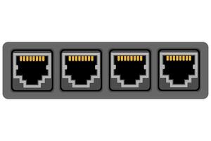 lan connector for internet transmission vector illustration isolated on white background