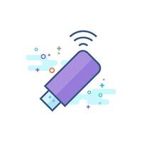 Modem icon flat color style vector illustration