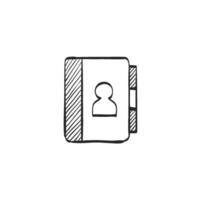 Hand drawn sketch icon address book vector