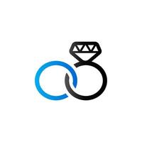 Wedding ring icon in duo tone color. vector