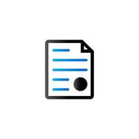 Contract document icon in duo tone color. Agreement arrangement loan vector