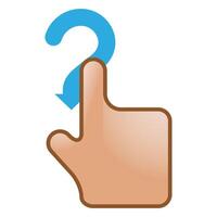 Finger gesture icon in color. Gadget touch pad smart phone laptop vector