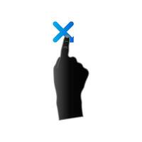 Finger gesture icon in duo tone color. Gadget touch pad smartphone laptop vector