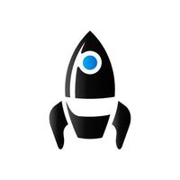 Rocket icon in duo tone color. Launching startup vector