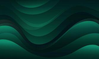 Abstract Dark Green Background with Wavy Shapes. flowing and curvy shapes. This asset is suitable for website backgrounds, flyers, posters, and digital art projects. vector