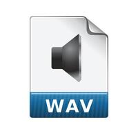 Audio file format icon in color. Media music download streaming file hosting vector