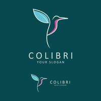 Beautiful Simple Bird Colibri Logo Design Vector. This logo is great for companies or businesses related to animals, and nature photographer vector