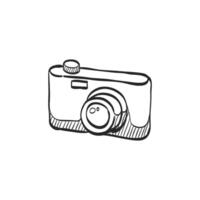 Hand drawn sketch icon camera vector