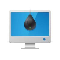 Monitor calibration icon in color. Printing color standard vector