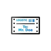 Logistic receipt icon in duo tone color. Send shipping delivery vector