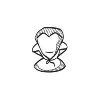 Hand drawn sketch icon dracula vector