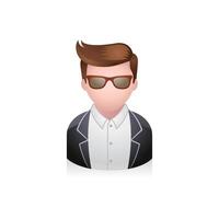 Businessman avatar icon in colors. vector