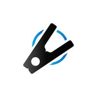 Clothes peg icon in duo tone color. Clothes pin clamp vector