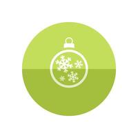 Christmas orb icon in flat color circle style. Holiday December decoration part vector