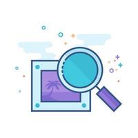 Printing quality control icon flat color style vector illustration